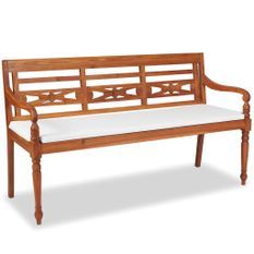 Banc Batavia avec coussin 150 cm Teck
