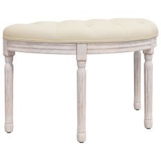 Banc beige 81,5x41x49 cm lin