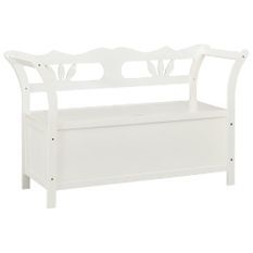 Banc Blanc 107x45x75,5 cm Bois de sapin solide