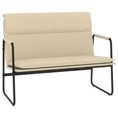 Banc Crème 100x64x80 cm Tissu