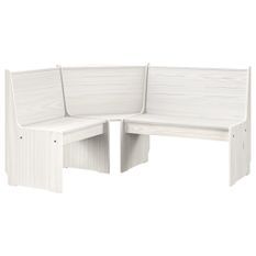 Banc d'angle de jardin 151 cm Bois de pin solide Blanc