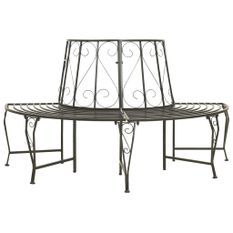 Banc d'arbre de jardin Demi-rond 160 cm Acier