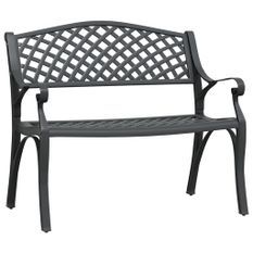 Banc de jardin 102 cm Aluminium coulé Noir