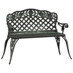 Banc de jardin 108 cm Aluminium coulé Vert