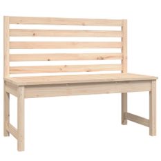Banc de jardin 109 cm bois massif de pin