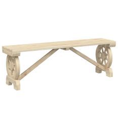 Banc de jardin 115 cm bois de sapin massif