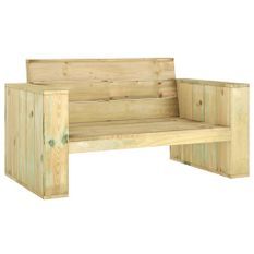 Banc de jardin 139 cm Bois de pin imprégné