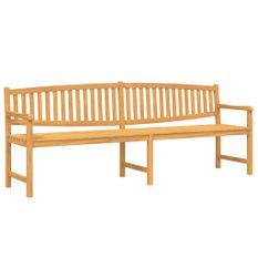 Banc de jardin 228x59,5x90 cm bois de teck solide