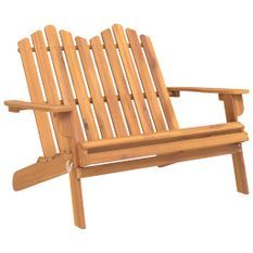 Banc de jardin Adirondack 126 cm bois massif d'acacia