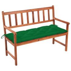 Banc de jardin avec coussin 120 cm Bois d'acacia massif 47
