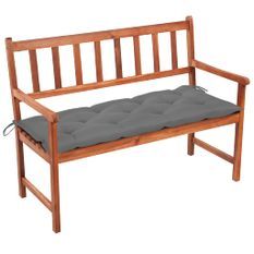 Banc de jardin avec coussin 120 cm Bois d'acacia massif 42