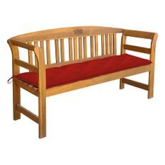 Banc de jardin avec coussin 157 cm Bois d'acacia massif 6