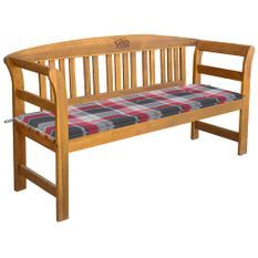 Banc de jardin avec coussin 157 cm Bois d'acacia massif 24