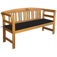 Banc de jardin avec coussin 157 cm Bois d'acacia massif 18