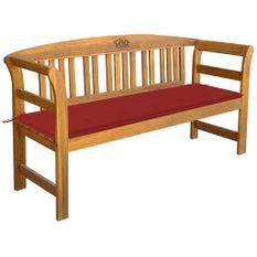 Banc de jardin avec coussin 157 cm Bois d'acacia massif 16