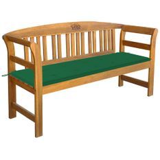 Banc de jardin avec coussin 157 cm Bois d'acacia massif 17