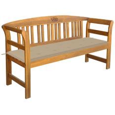 Banc de jardin avec coussin 157 cm Bois d'acacia massif 14