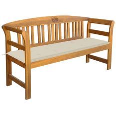 Banc de jardin avec coussin 157 cm Bois d'acacia massif 9