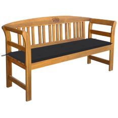 Banc de jardin avec coussin 157 cm Bois d'acacia massif 13