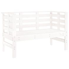 Banc de jardin blanc 111,5x53x71 cm bois massif de pin