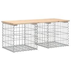 Banc de jardin design de gabion 103x44x42 cm bois massif de pin