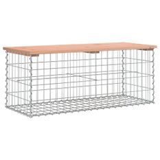 Banc de jardin design gabion 103x44x42cm bois massif de douglas