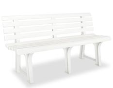 Banc de jardin en plastique BOUKA – Élégance & résistance extérieure