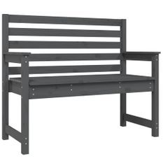 Banc de jardin gris 109x48x91,5 cm bois massif de pin