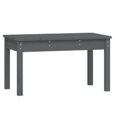 Banc de jardin gris 80x44x45 cm bois massif de pin