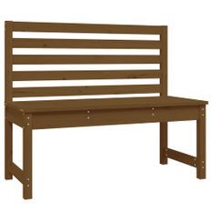 Banc de jardin marron miel 109 cm bois de pin massif