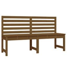 Banc de jardin marron miel 157,5 cm bois de pin massif