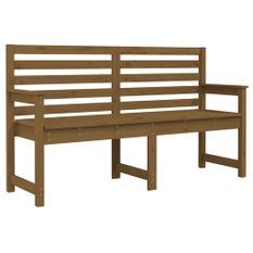 Banc de jardin marron miel 159,5x48x91,5 cm bois de pin massif