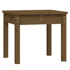 Banc de jardin marron miel 50x44x45 cm bois de pin massif