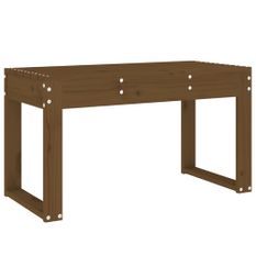 Banc de jardin marron miel 80x38x45 cm bois de pin massif