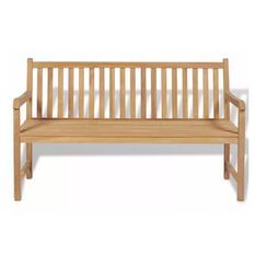 Banc de jardin teck massif clair Alida 150 cm
