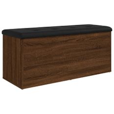 Banc de rangement chêne marron 102x42x45 cm bois d'ingénierie