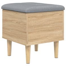 Banc de rangement chêne sonoma 42x42x46 cm bois d'ingénierie