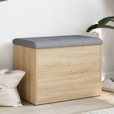 Banc de rangement chêne sonoma 62x42x45 cm bois d'ingénierie