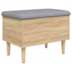 Banc de rangement chêne sonoma 62x42x46 cm bois d'ingénierie