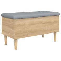 Banc de rangement chêne sonoma 82x42x46 cm bois d'ingénierie