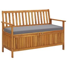 Banc de rangement de jardin 120 cm Bois d'acacia solide 2