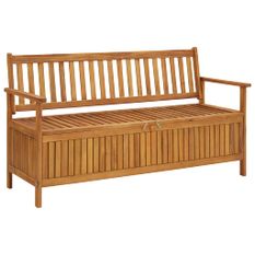 Banc de rangement de jardin 148 cm Bois d'acacia solide