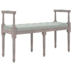 Banc Gris clair 110x40x70 cm Velours