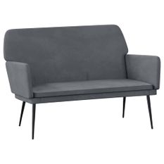 Banc Gris foncé 108x79x79 cm Velours