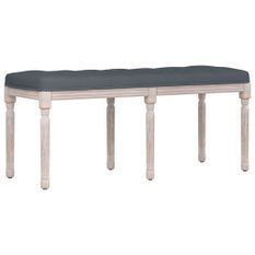 Banc Gris foncé 110x40x49 cm Velours