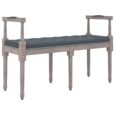 Banc Gris foncé 110x40x70 cm Velours