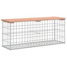 Banc jardin design gabion 103x31,5x42 cm bois massif de douglas