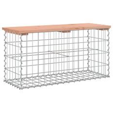 Banc jardin design gabion 83x31,5x42 cm bois massif de douglas