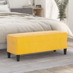 Banc Jaune 100x35x41 cm Velours