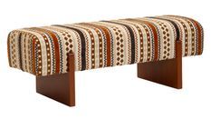 Banc multicolore en tissu style ethnique Madi